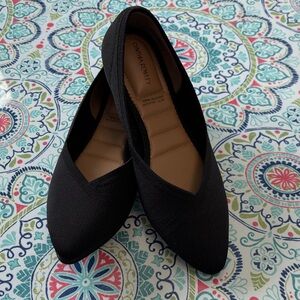 Cynthia Rowley Black Textured Flats